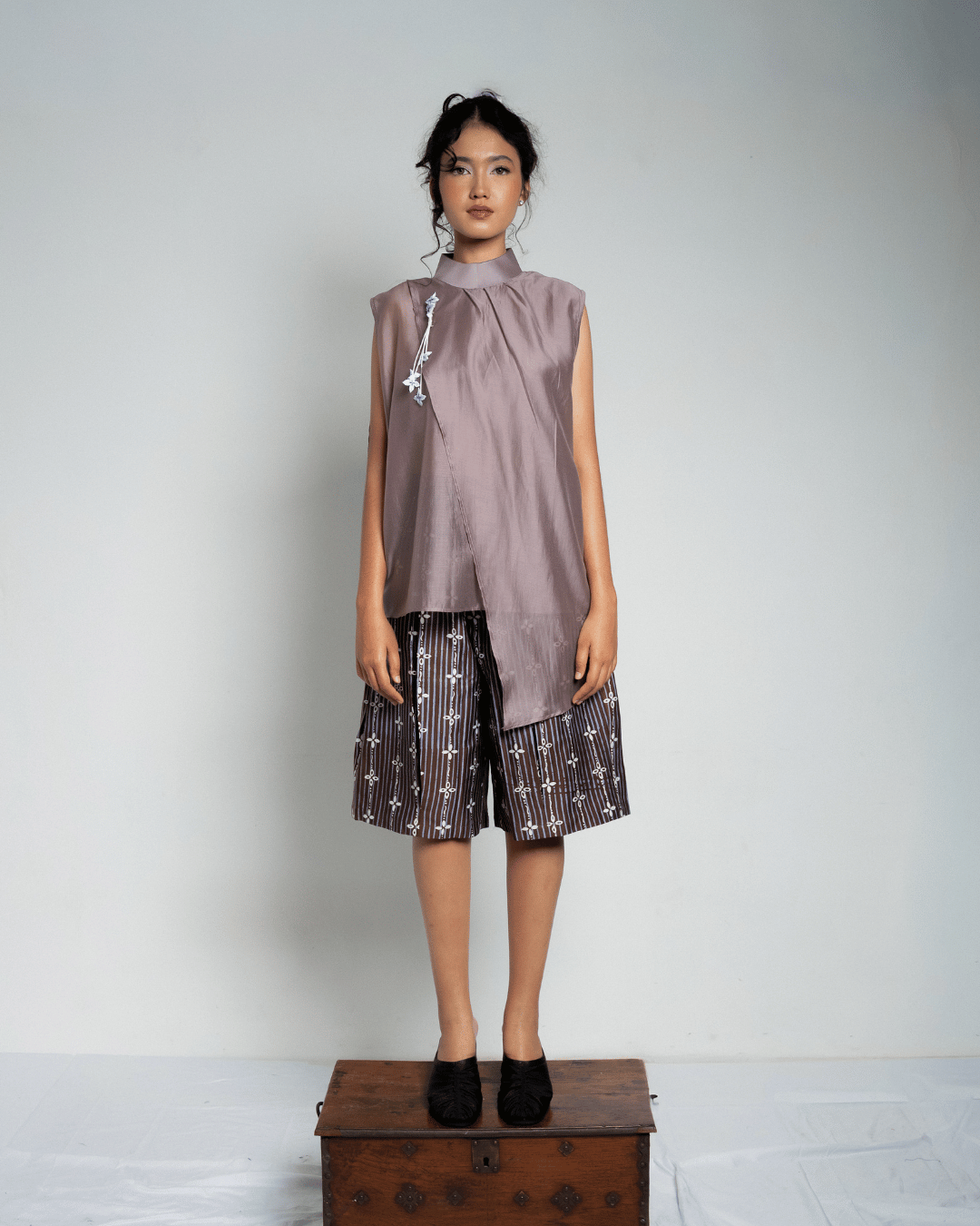 Blouse Nawang Wulan - Mauve (Tanpa tangan)