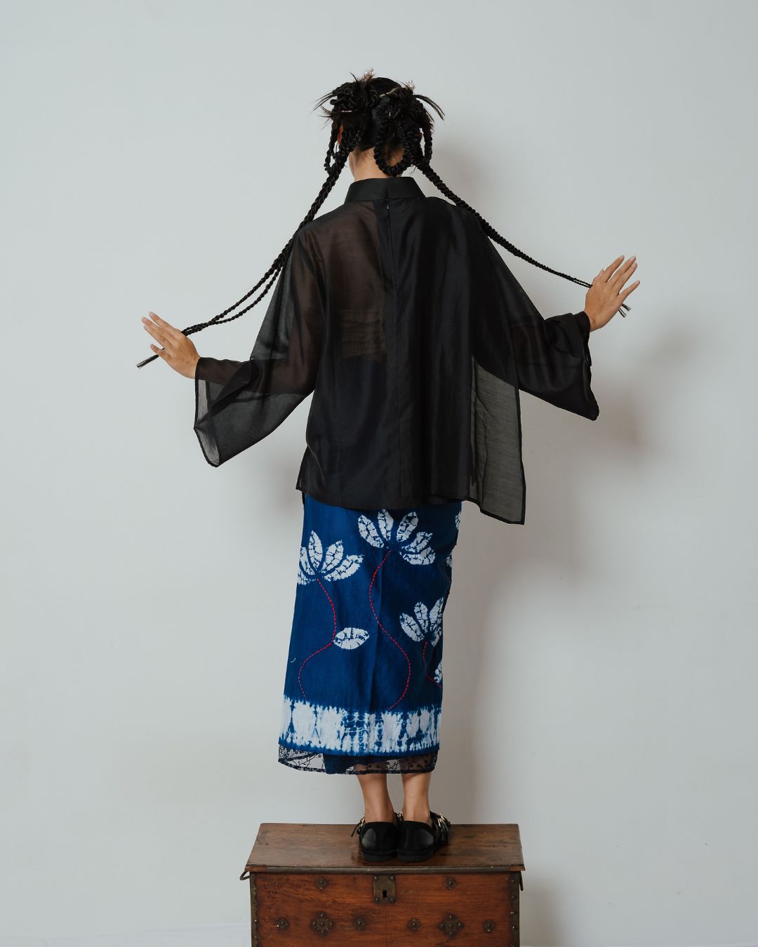 BOOLAO Lotus Saroong NUI Shibori Wrap Skirt (Rok Ikat Lilit)