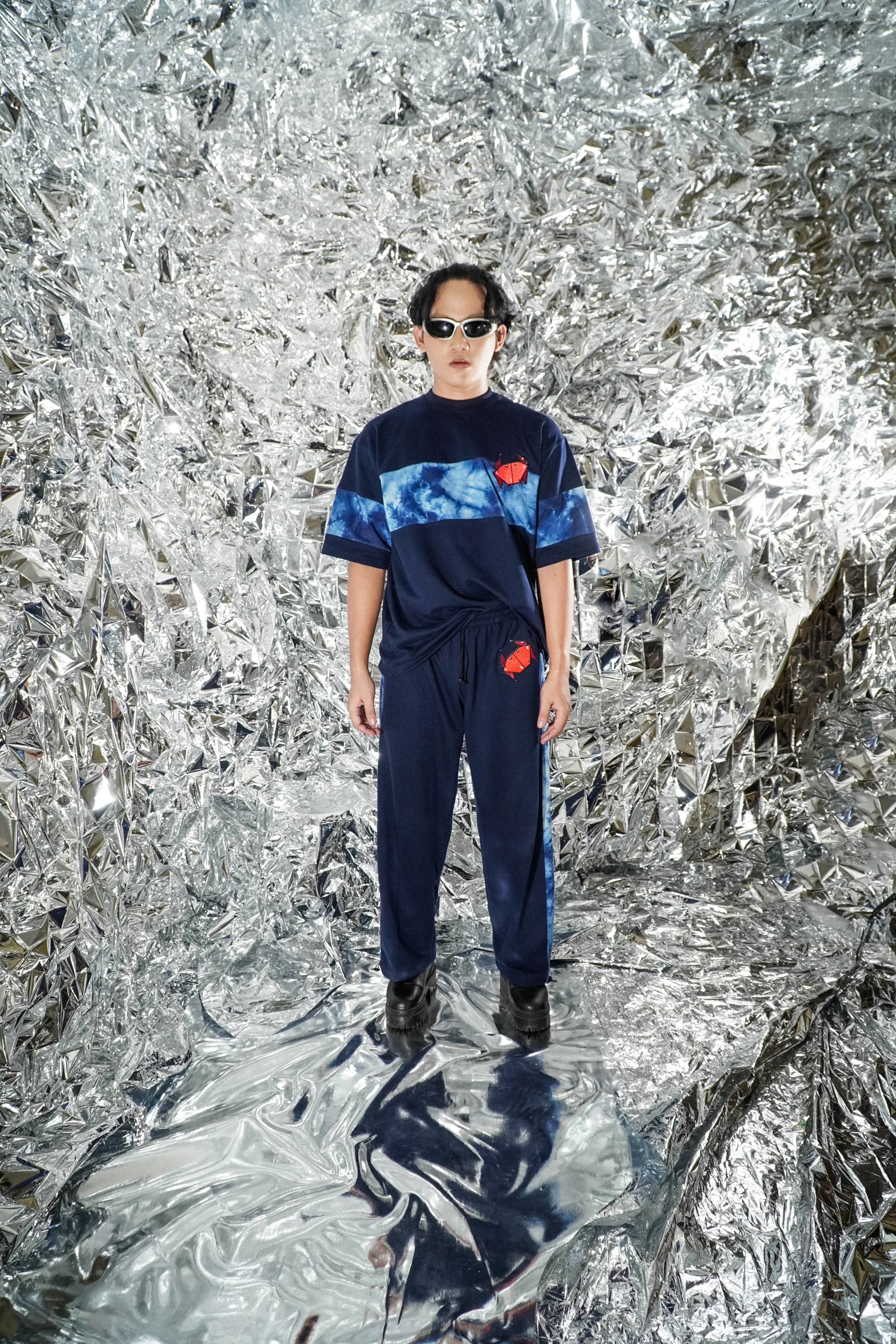 BOOLAO  ORIGAMI Sweat Shirt and Pants Tie Dye Oversize Set (Setelan Training)