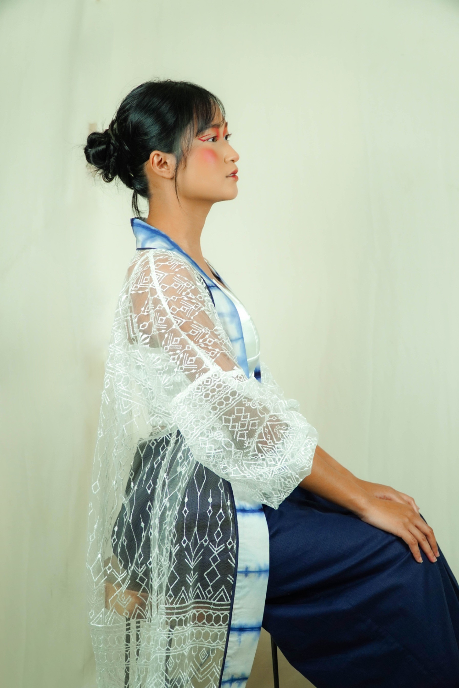 BOOLAO Embroidery Del Lune Outer Balloon Sleeve 