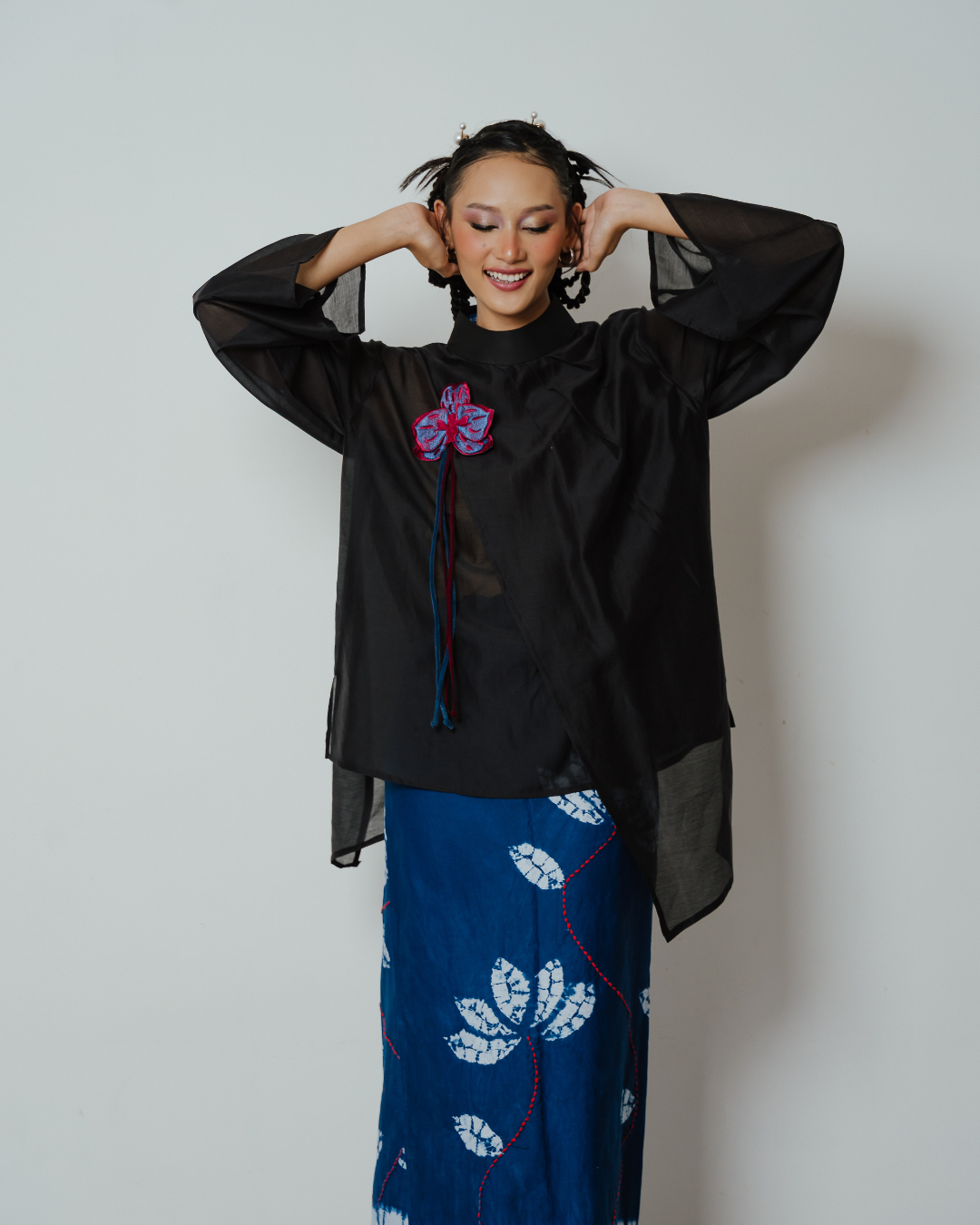 Blouse Nawang Wulan Long Sleeve - Black