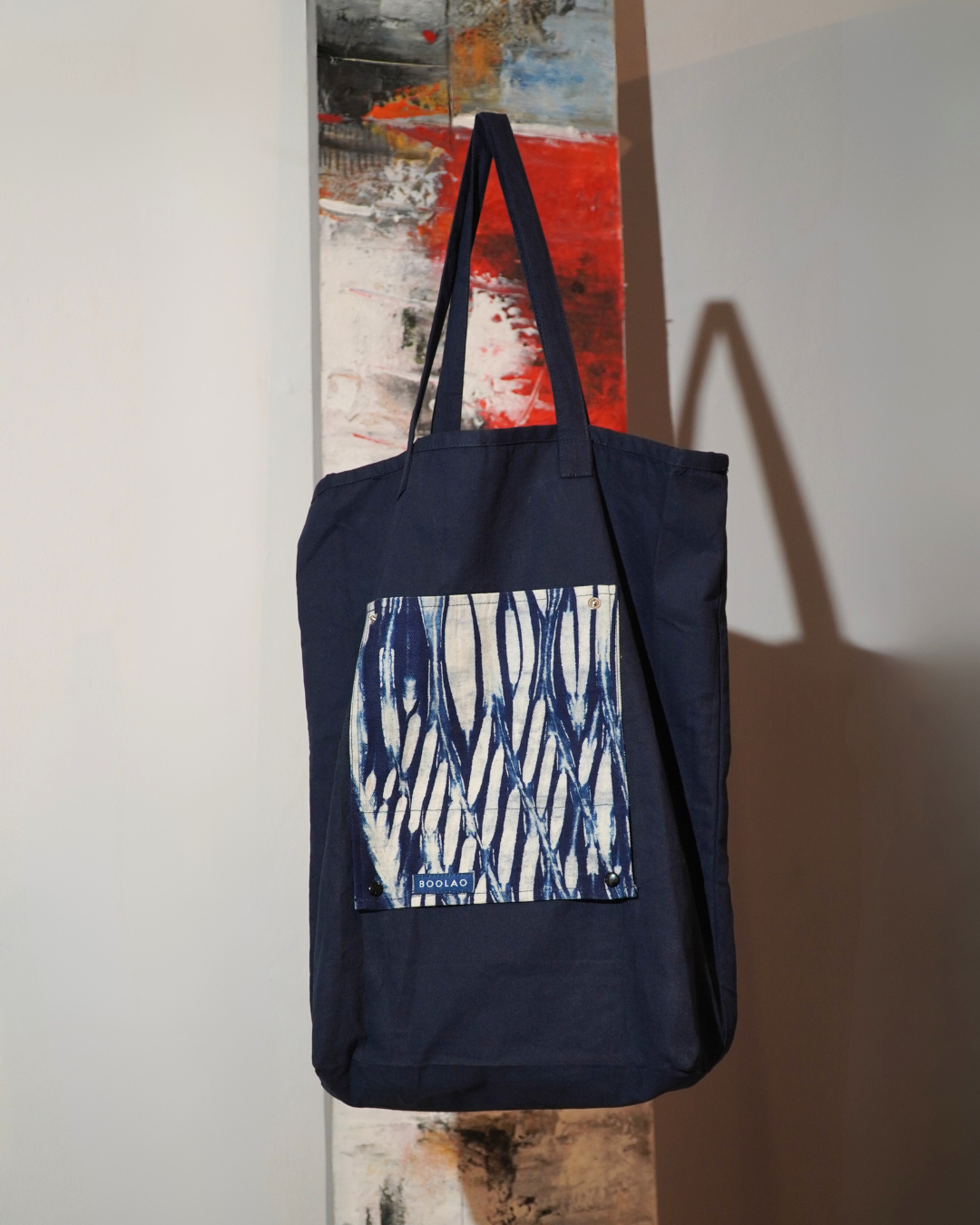 BOOLAO Foldable Indigo Tote