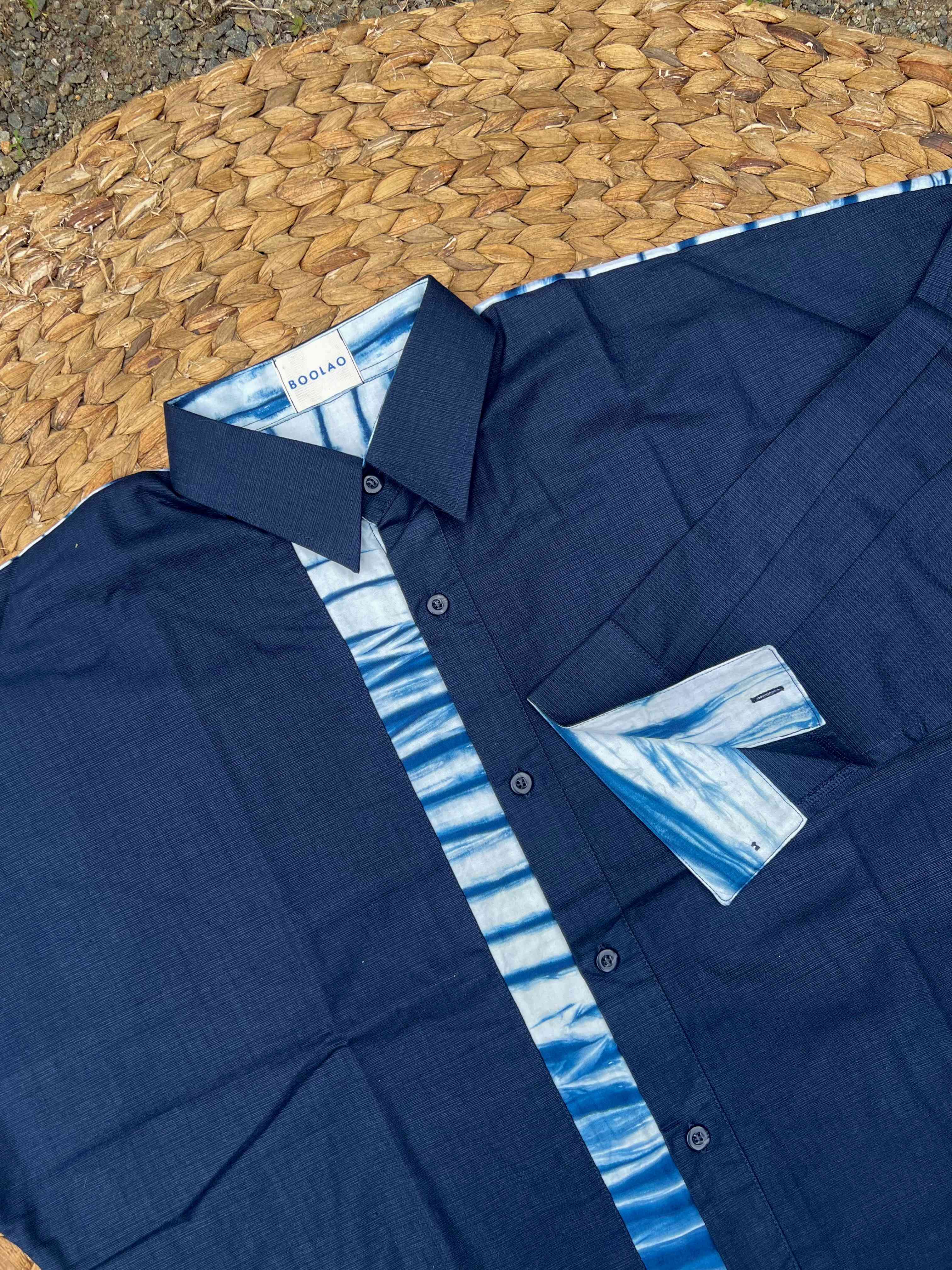 BOOLAO Kemeja Liz Arashi Oversize Navy