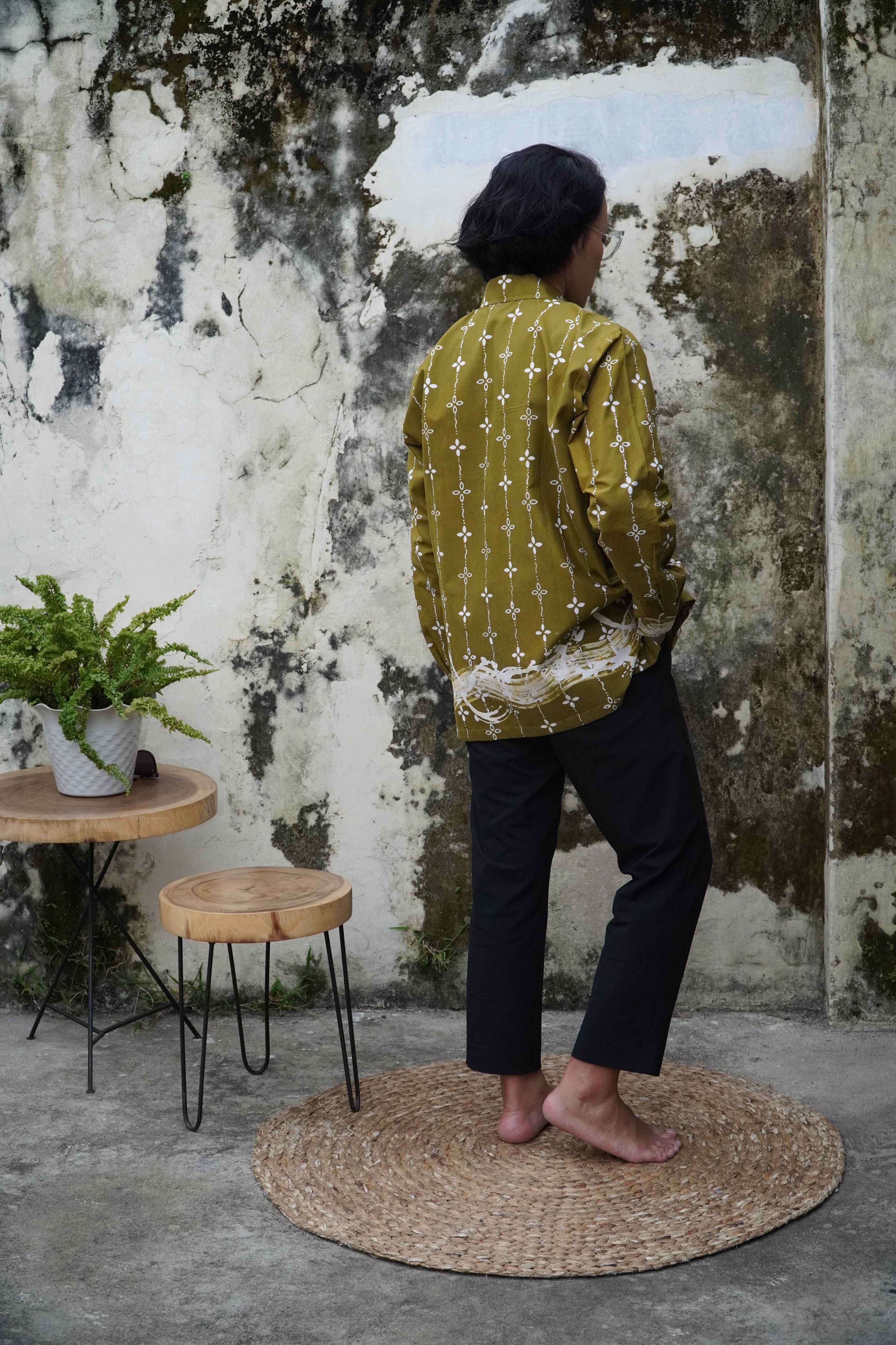 BOOLAO Kumeli Kemeja Panjang - Hijau Olive