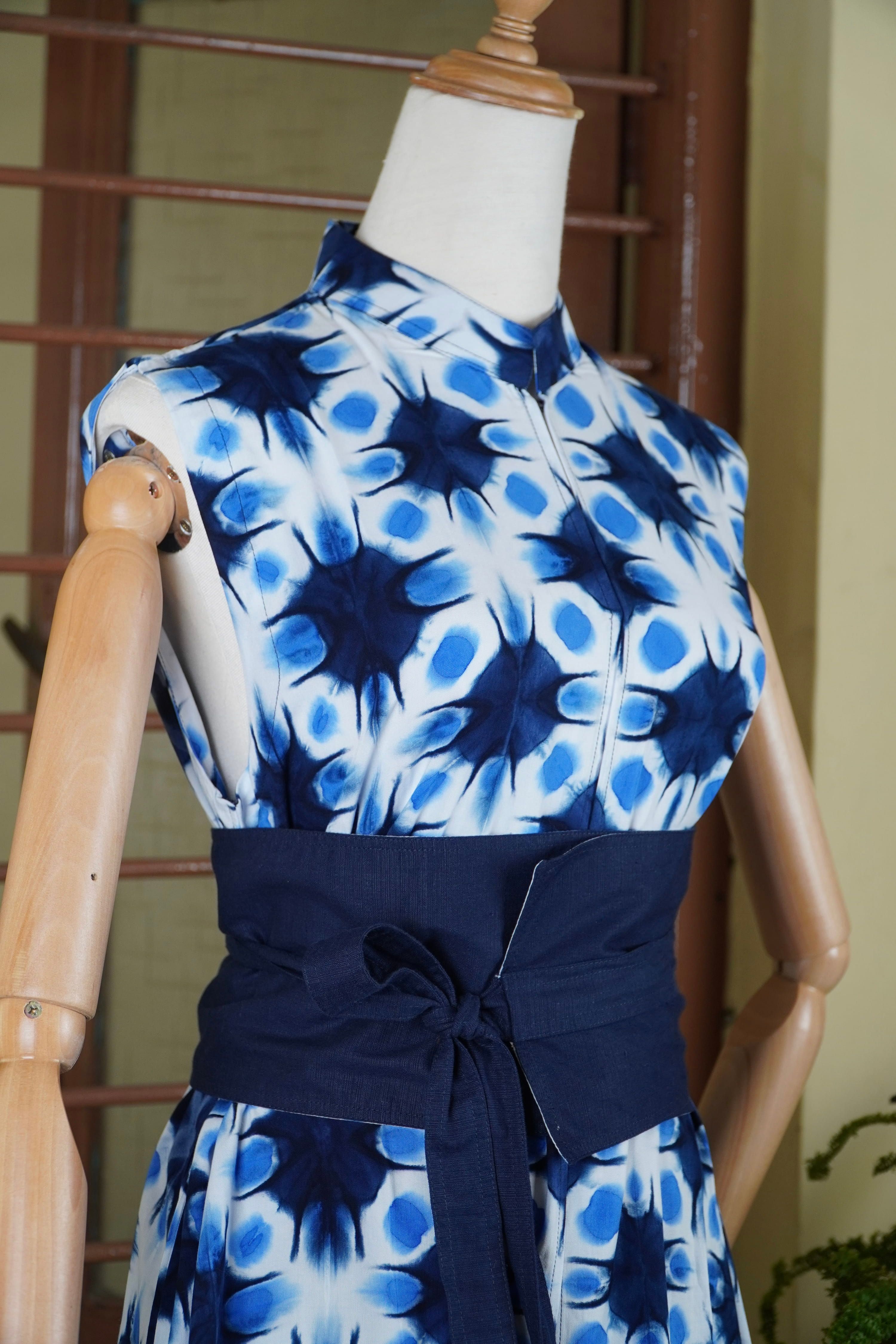 BOOLAO Outer Shibori Sleeveless Bermuda (Outer Panjang)