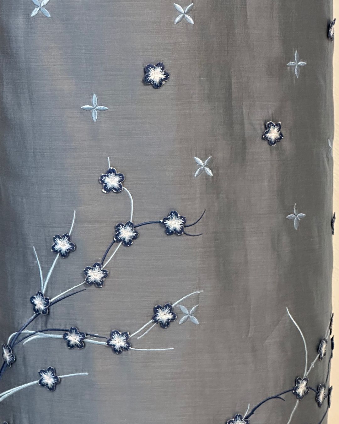 BOOLAO Sakura Saroong Wrap Skirt - Denim Blue