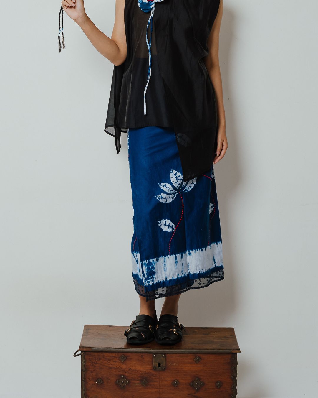 BOOLAO Lotus Saroong NUI Shibori Wrap Skirt (Rok Ikat Lilit)