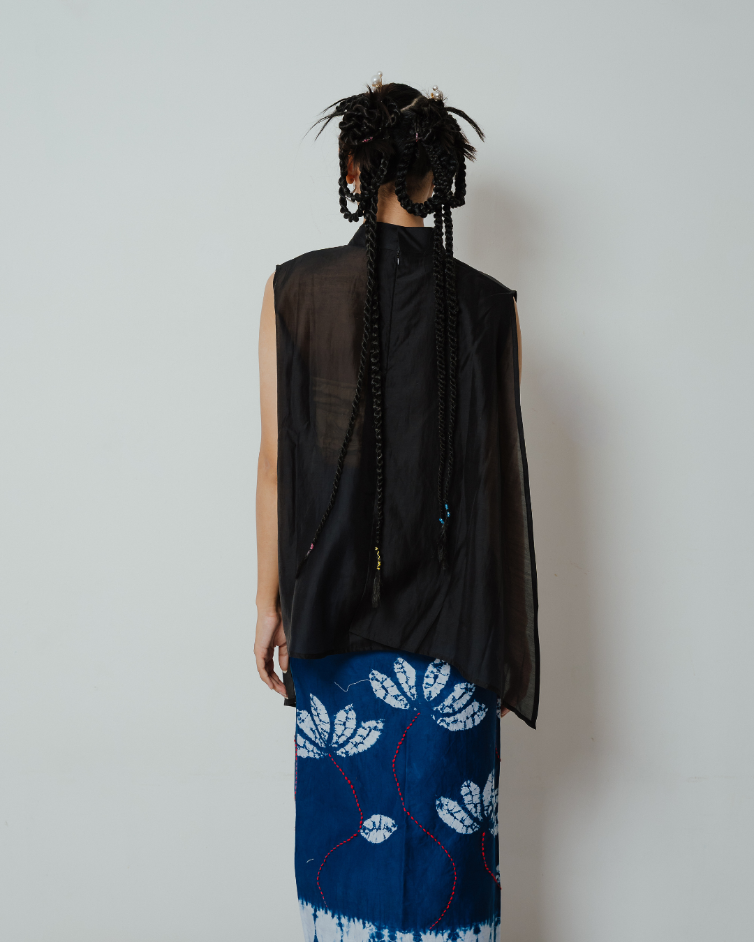 Blouse Nawang Wulan - Black (Tanpa tangan)