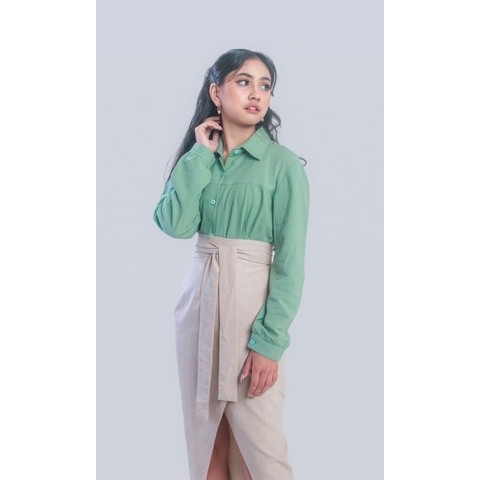 BOOLAO Picnic Panic Wrap Skirt (Rok Lilit) - Light Creme (Khaki)