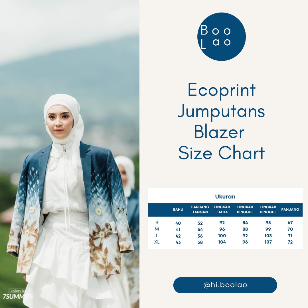 BOOLAO Blazer Ombre Shibori on Ecoprint
