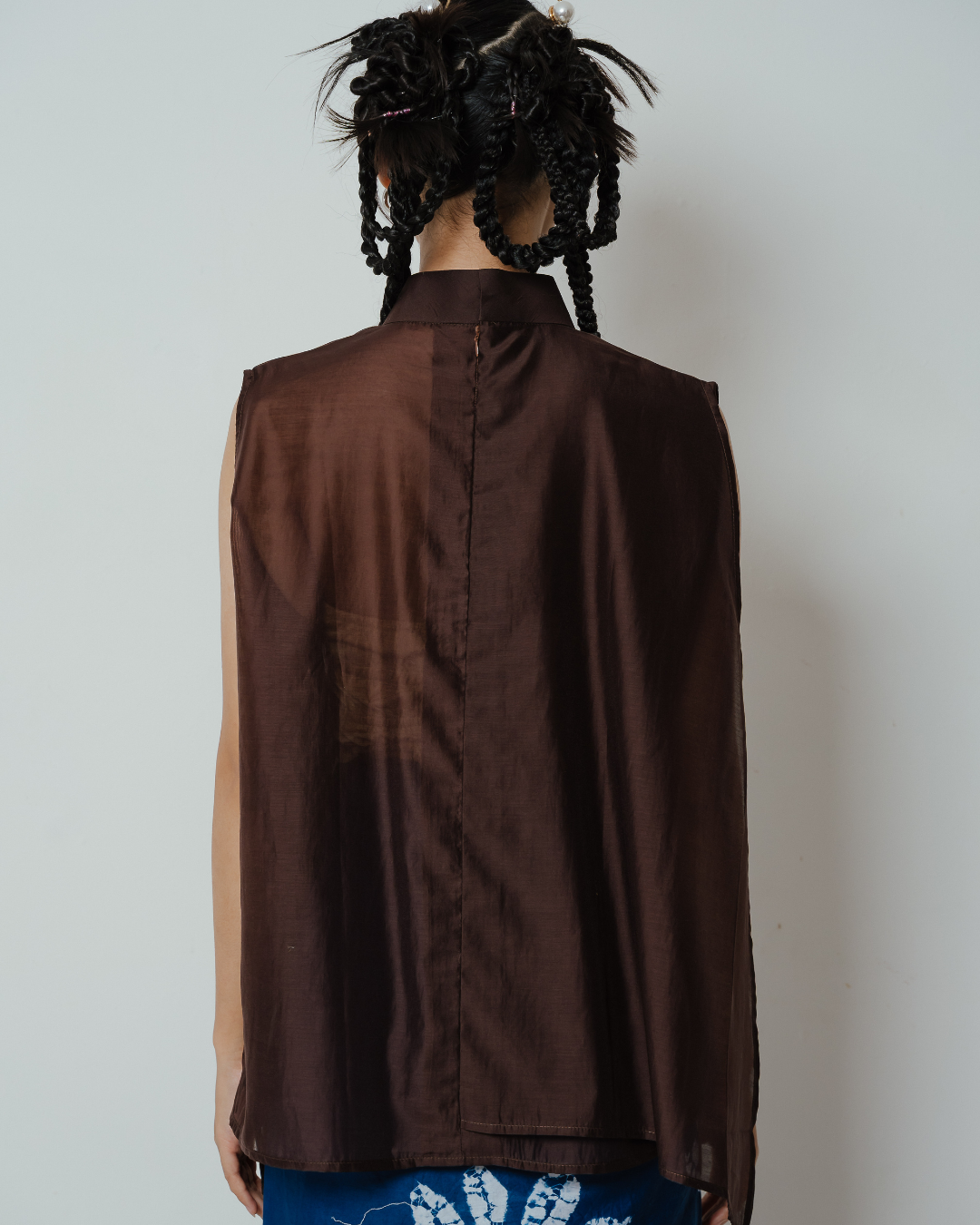 Blouse Nawang Wulan - Brown (Tanpa Tangan)