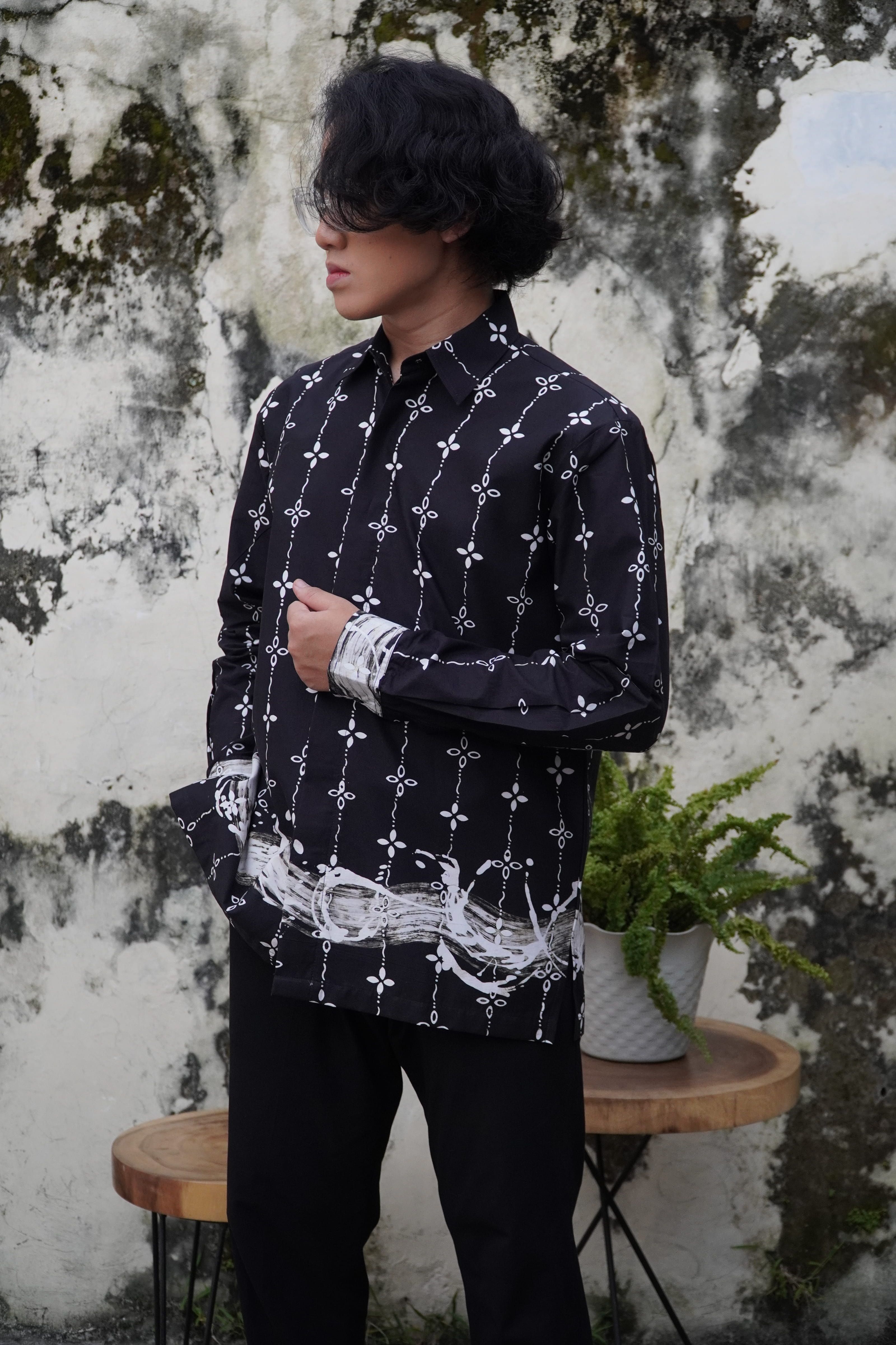 BOOLAO Kumeli Kemeja Panjang - Hitam Black