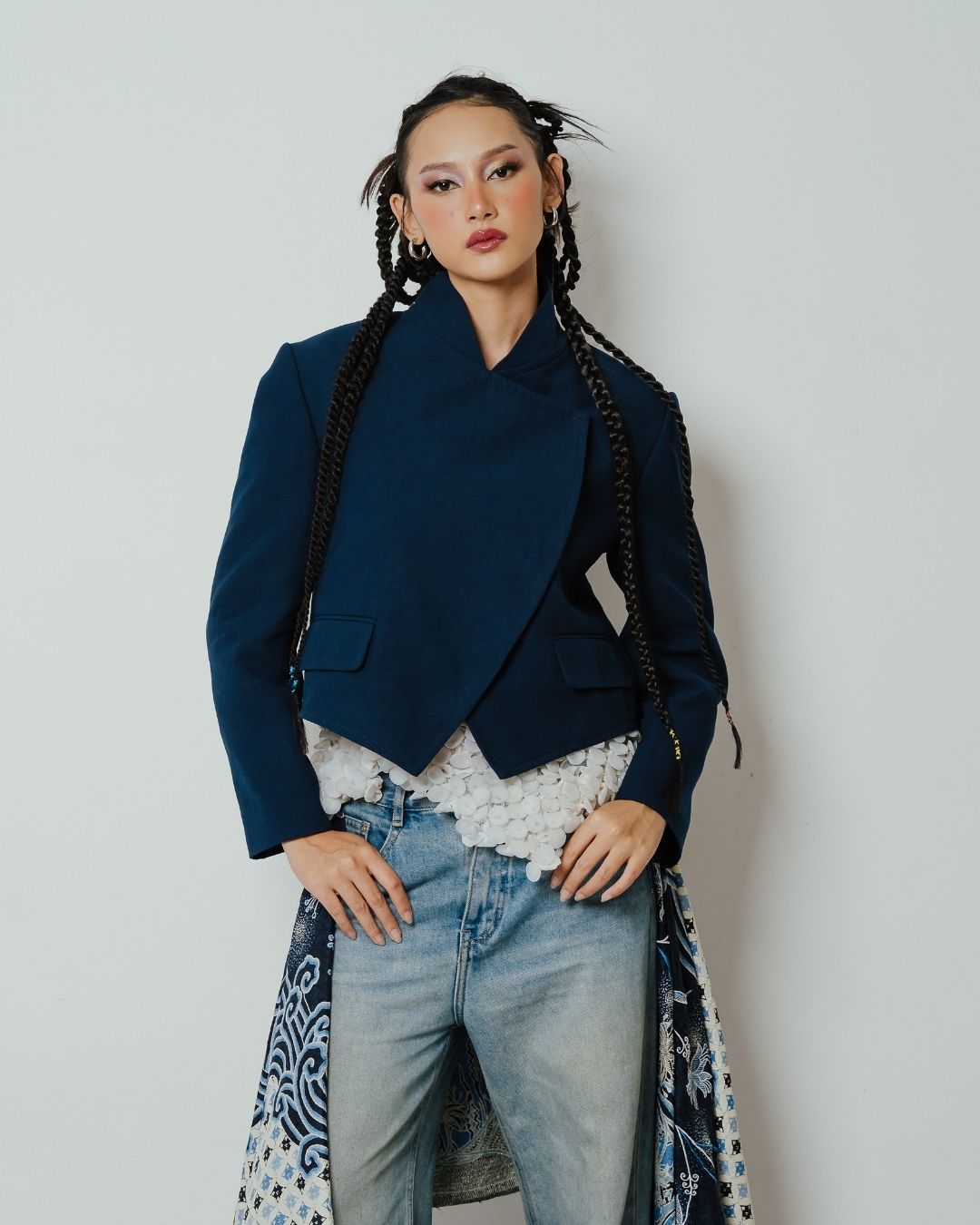 Boolao Beskap Janggan Genderless Denim Heritage - Navy