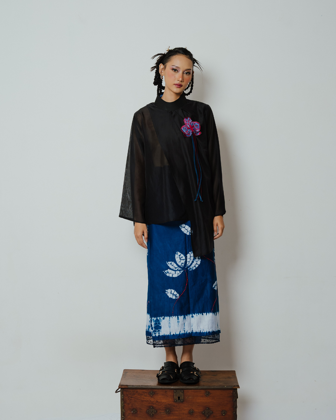 Blouse Nawang Wulan Long Sleeve - Black