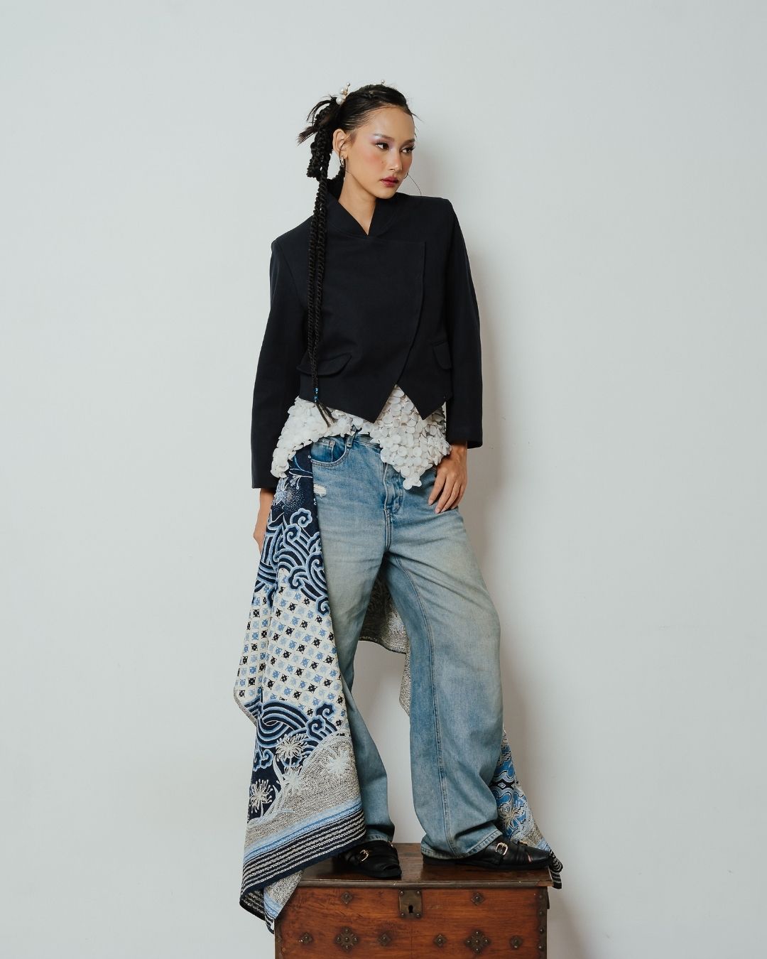 Boolao Beskap Janggan Genderless Denim Heritage - Black