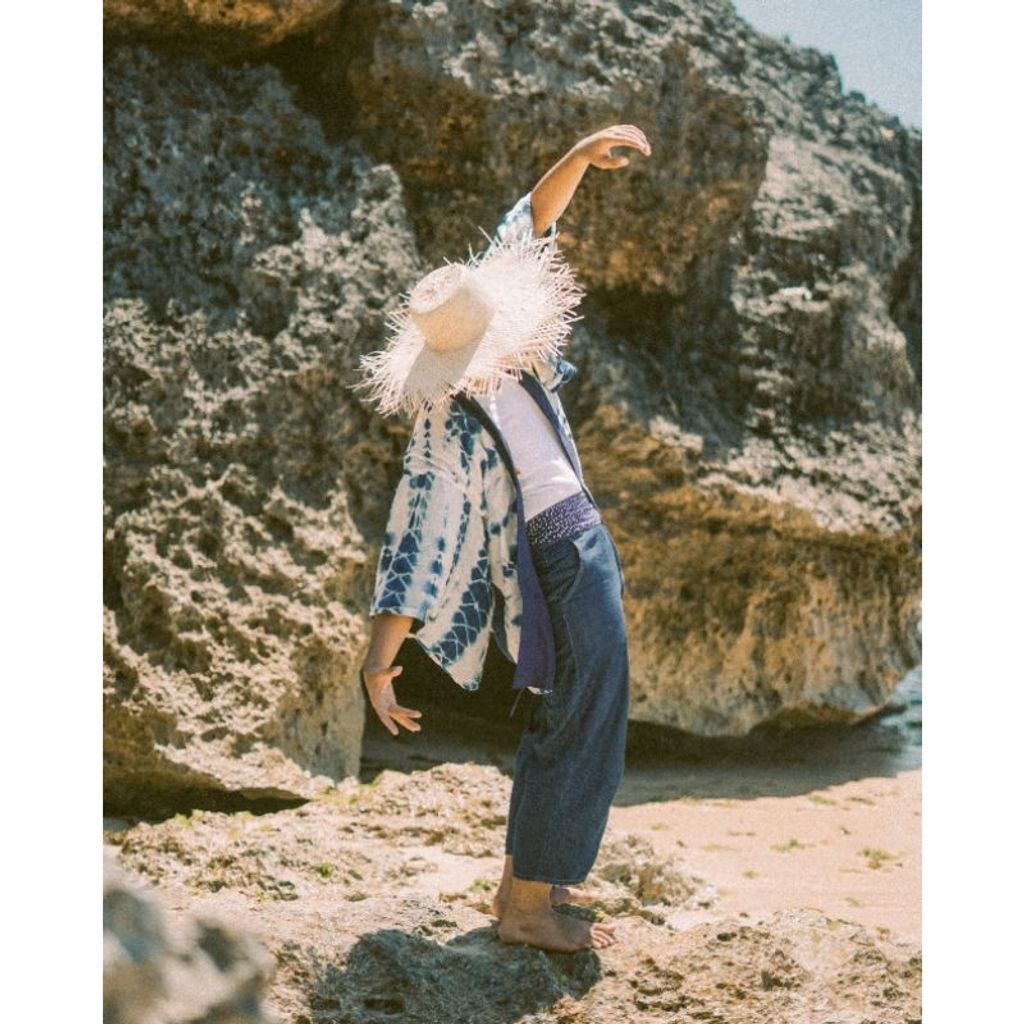 BOOLAO Kimono (Reversible Haori Outer) Tie Dye Shibori