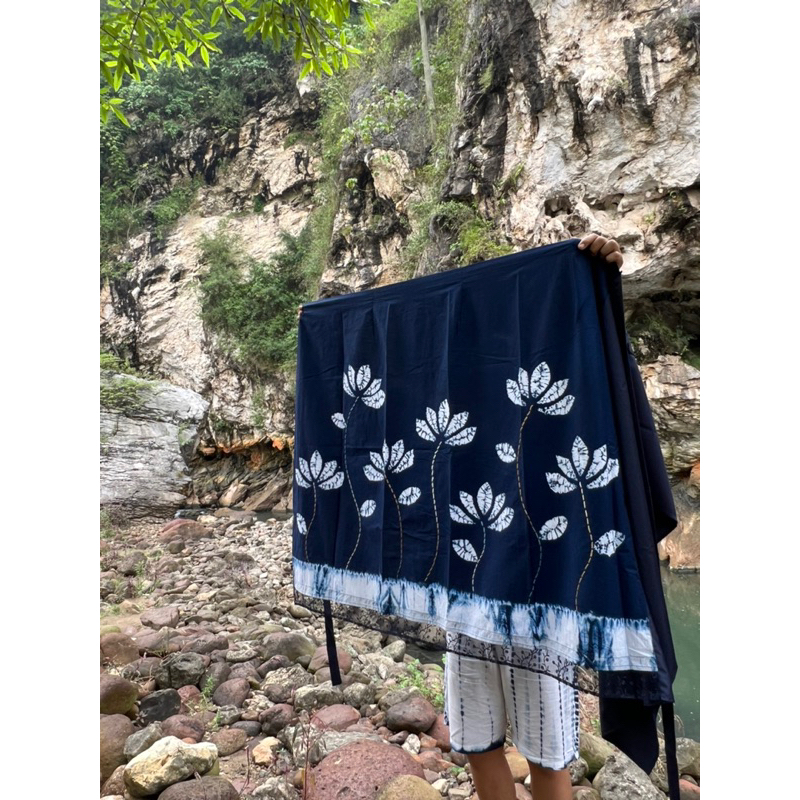 BOOLAO Lotus Saroong NUI Shibori Wrap Skirt (Rok Ikat Lilit)