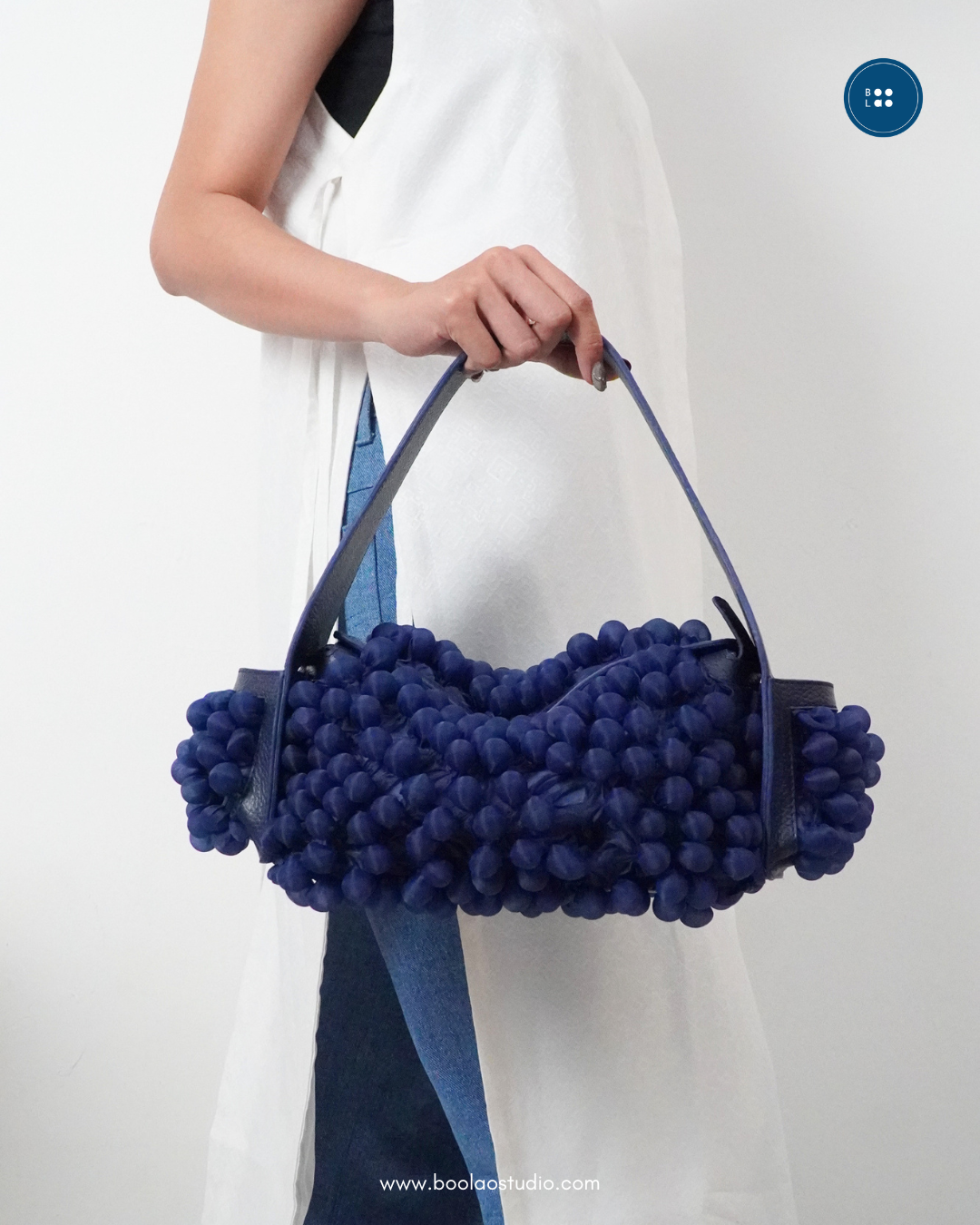 BOOLAO Trumbu Handle Bag - Navy