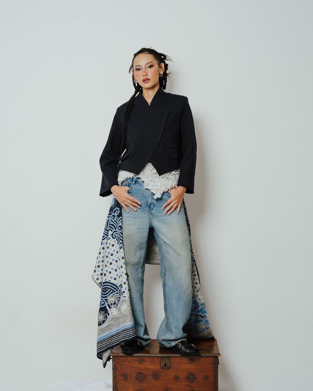 Boolao Beskap Janggan Genderless Denim Heritage - Black