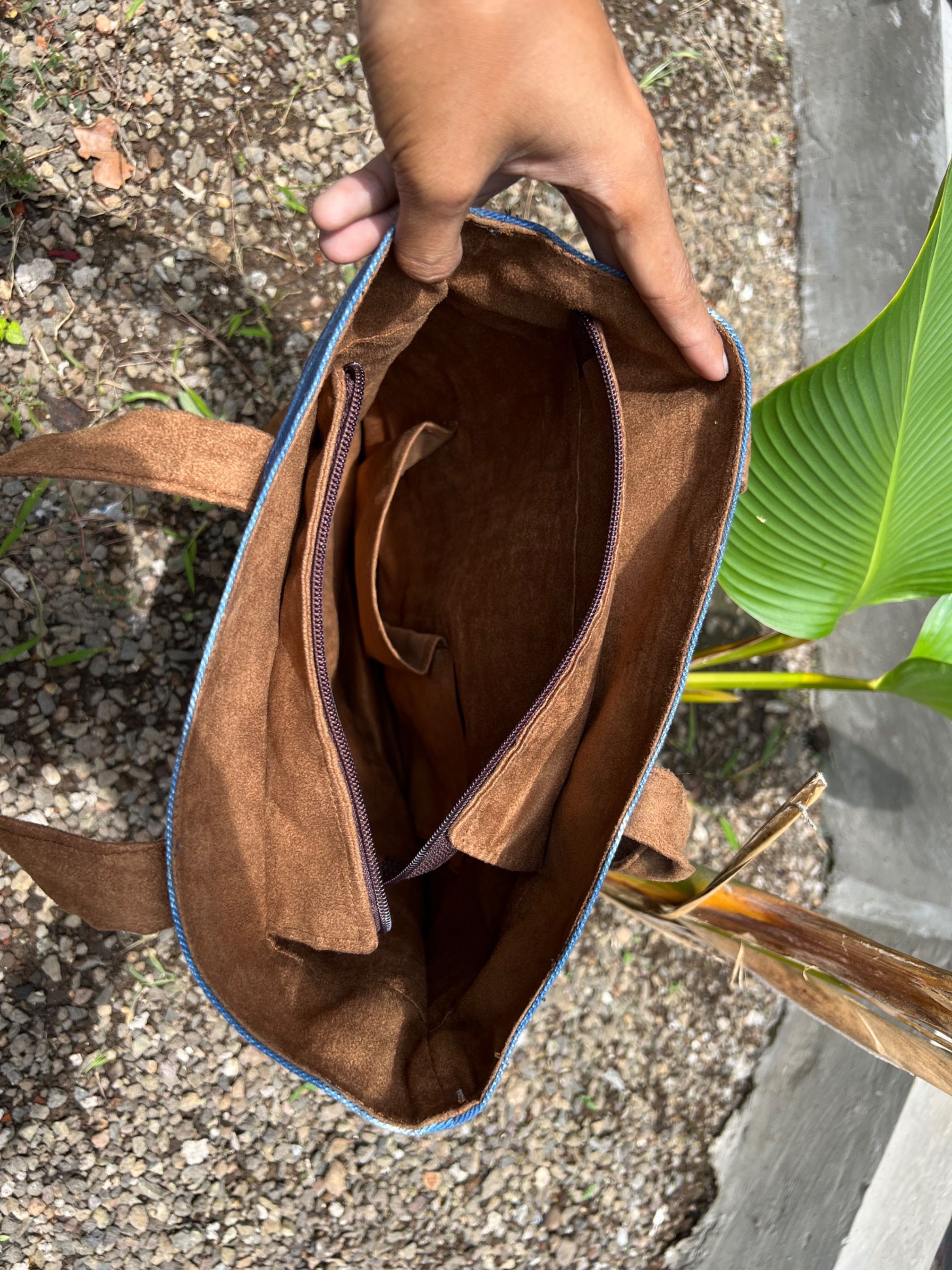 BOOLAO Arashi Daily Canvas Totebag with Suede