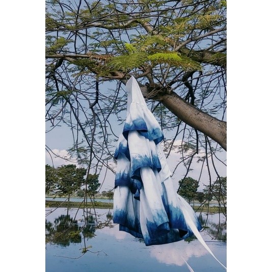 BOOLAO Ombre Cupang Wrap Skirt (Drapery Multifunctional Skirt)