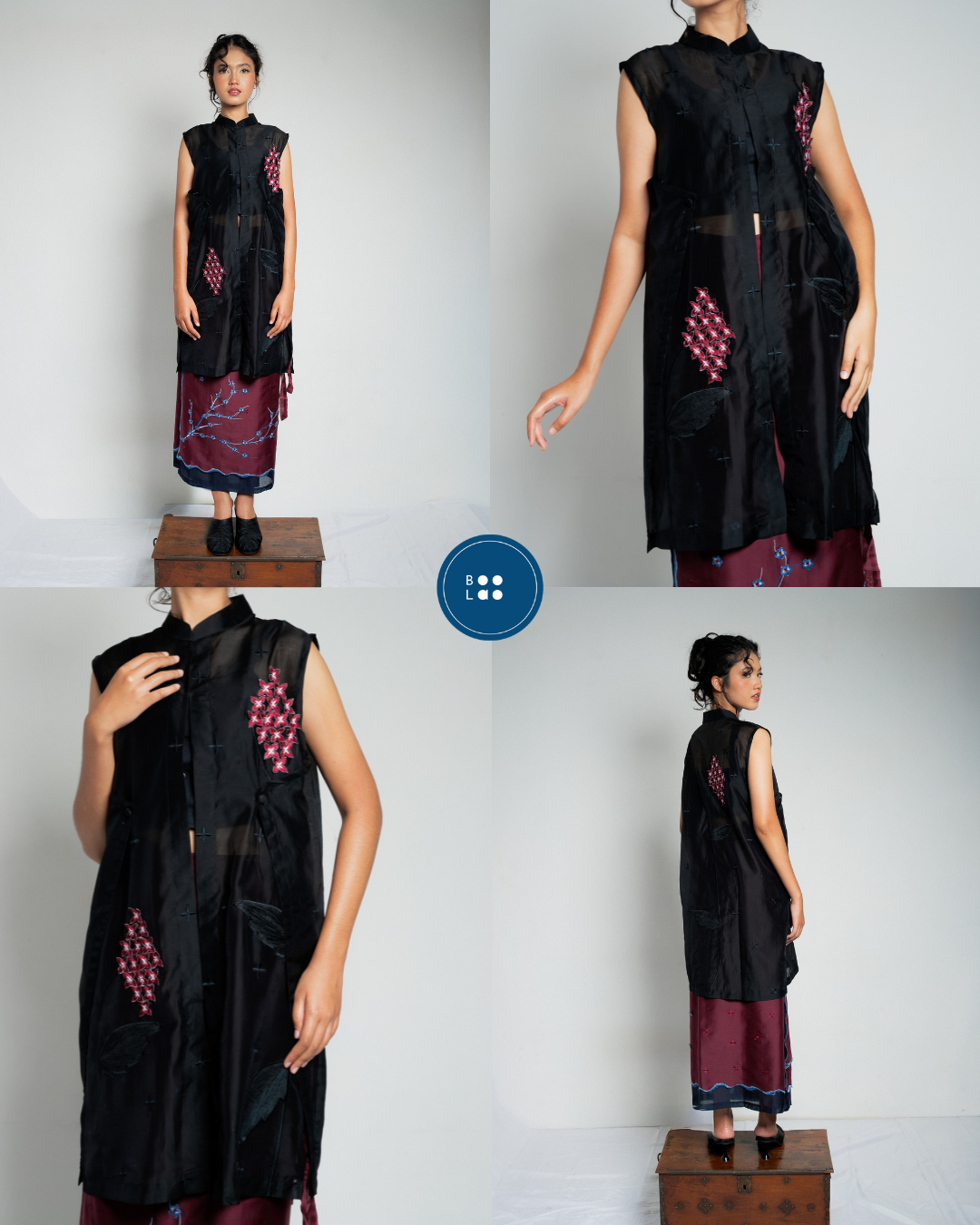 BOOLAO Outer Geranium Flower Sleeveless