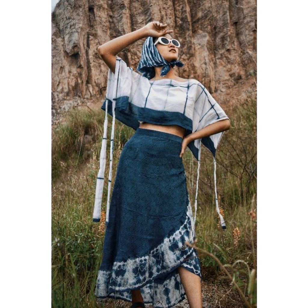 BOOLAO Shibori Wrap Skirt (Rok Nui Tie Dye)