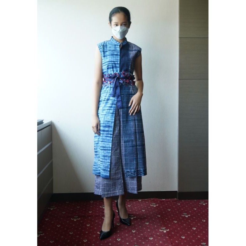 BOOLAO Outer Panjang Tie Dye on Batik Arajime (Cardigan Shibori Batik)