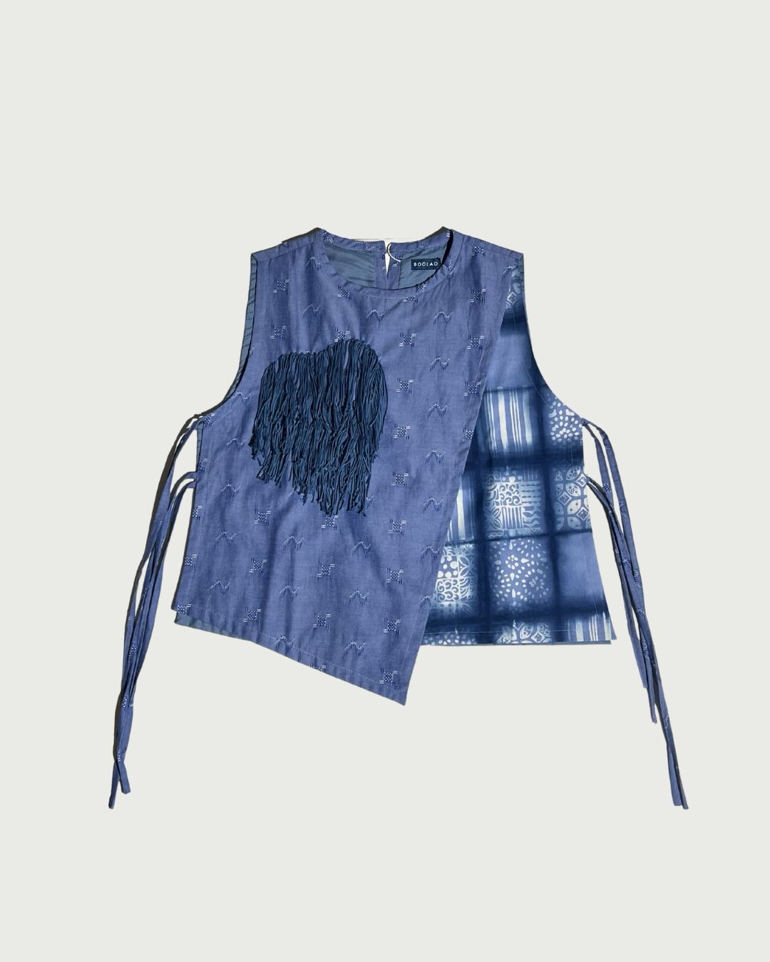 BOOLAO Asymmetric Vest Sashiko