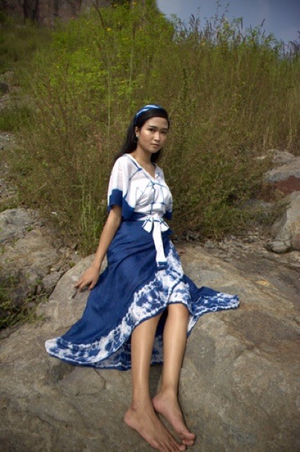 BOOLAO Shibori Wrap Skirt (Rok Nui Tie Dye)