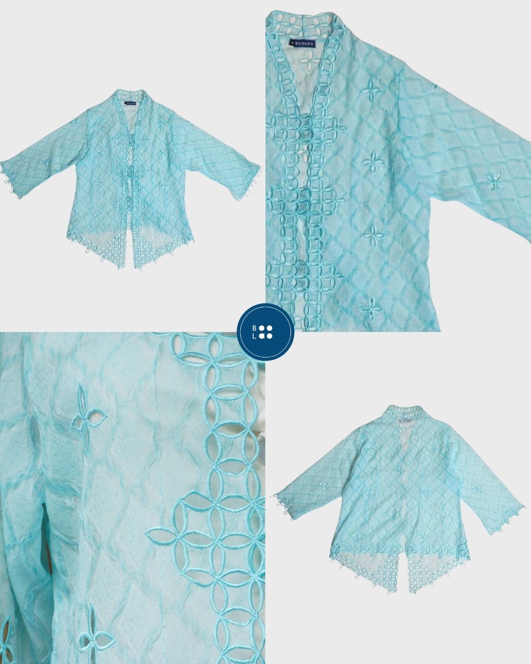 BOOLAO Kebaya Seribu Kawung - Biru Muda