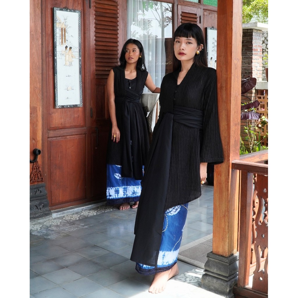 Outer ASMARA Kemben Sleeveless Detachable (Kebaya Bongkar Pasang) - Hitam
