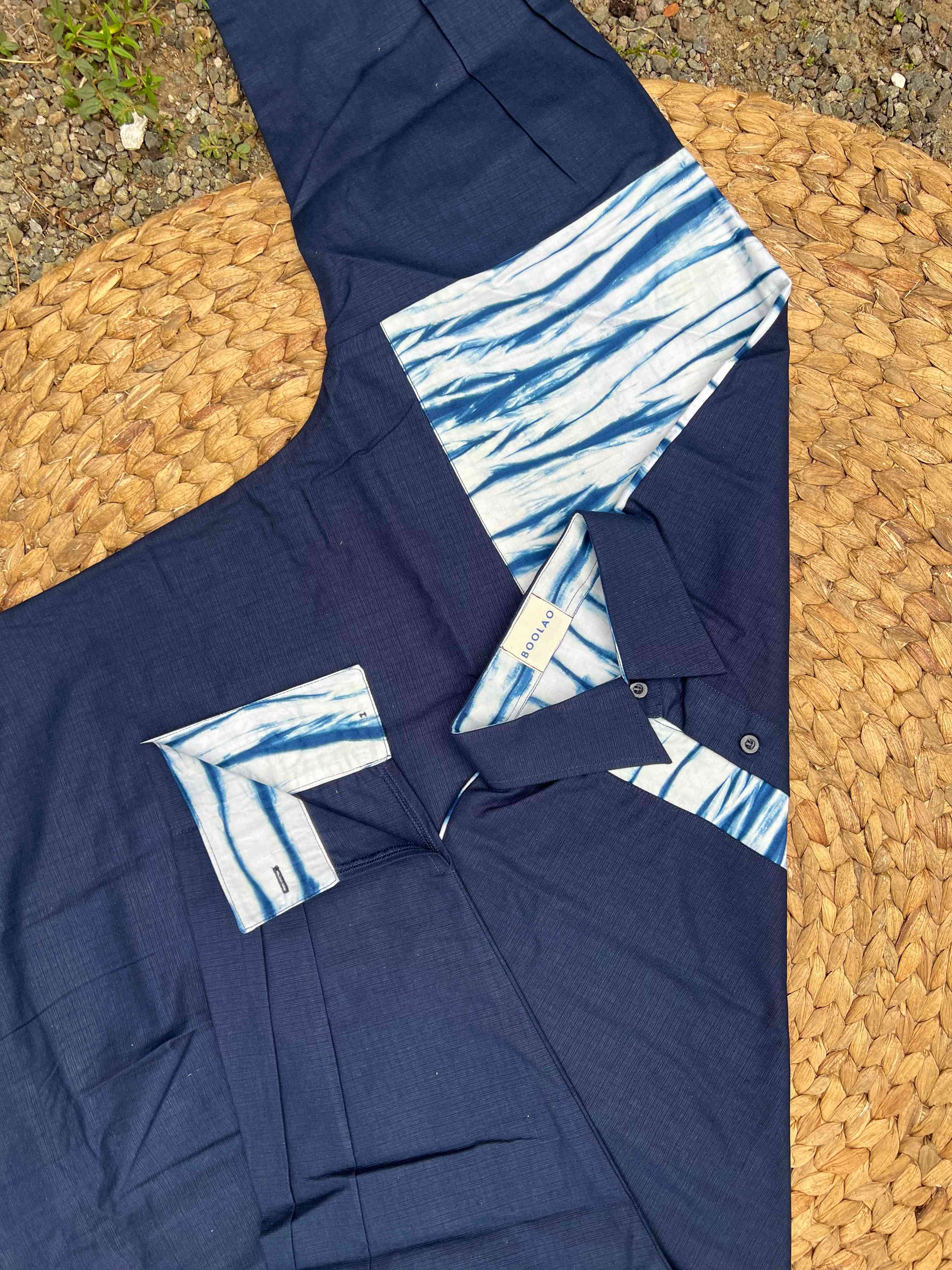 BOOLAO Kemeja Liz Arashi Oversize Navy