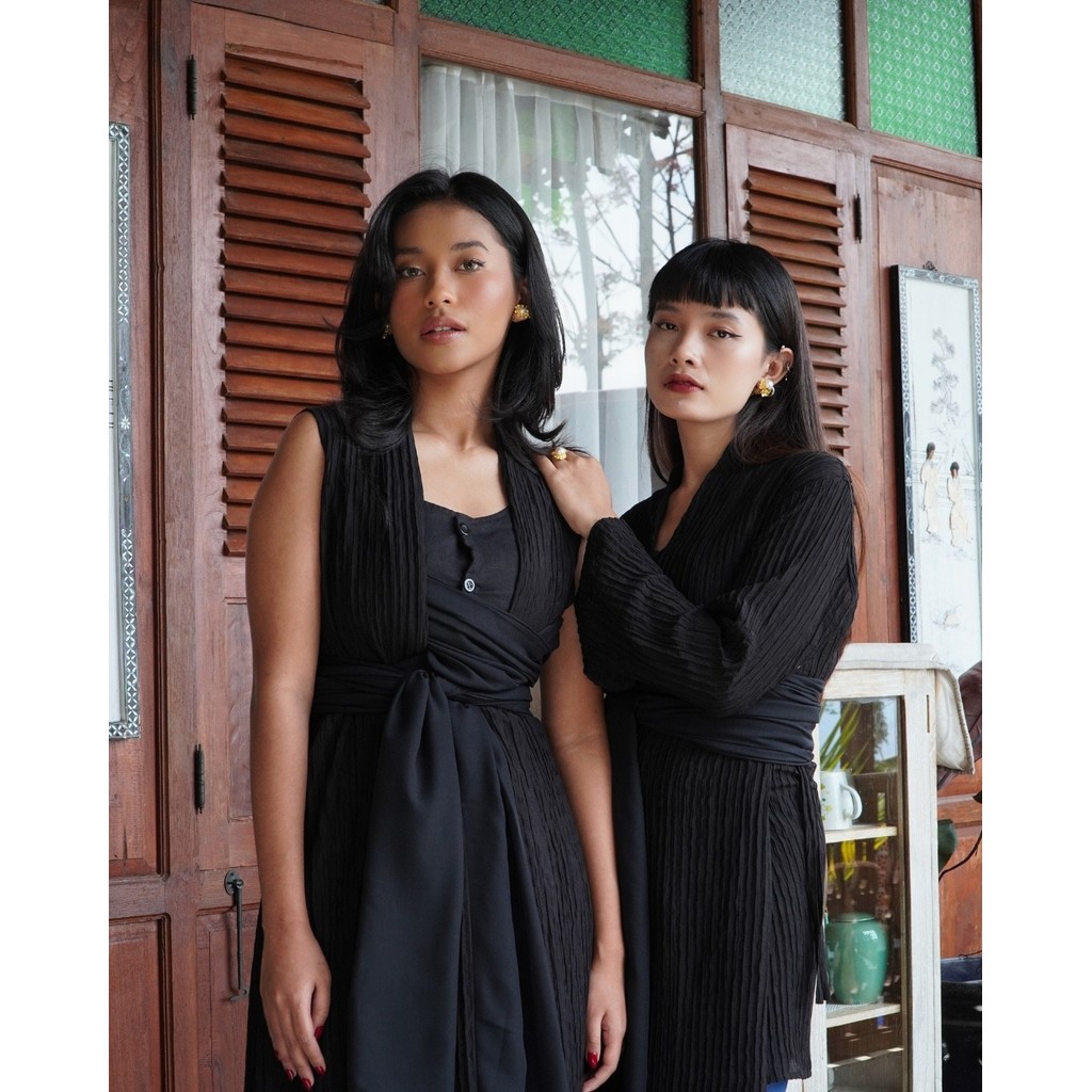 Outer ASMARA Kemben Sleeveless Detachable (Kebaya Bongkar Pasang) - Hitam