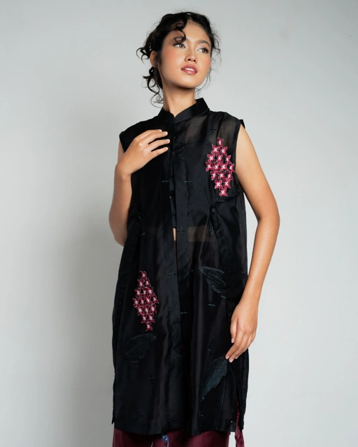 BOOLAO Outer Geranium Flower Sleeveless