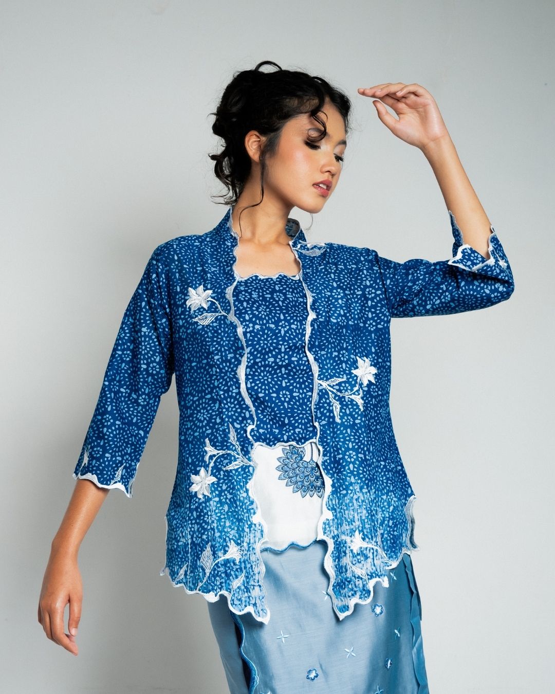 BOOLAO Outer Kebaya Batik Cap Detachable (Kebaya Bongkar Pasang)