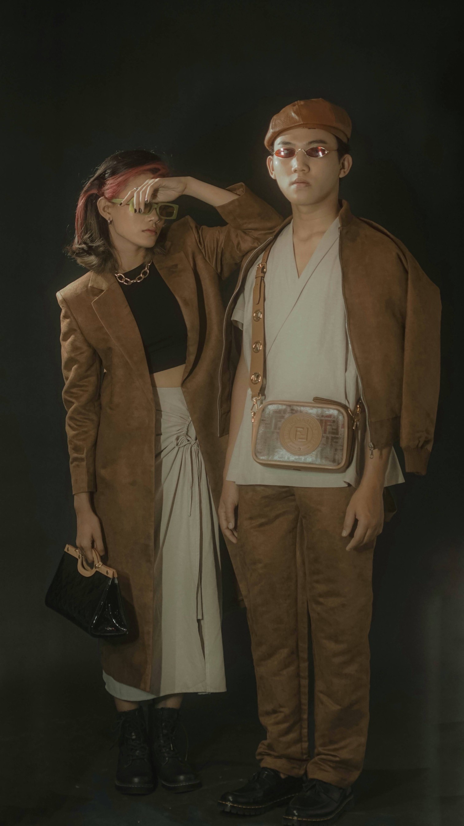 BOOLAO Kemeja Haori - Khaki Linen Creme
