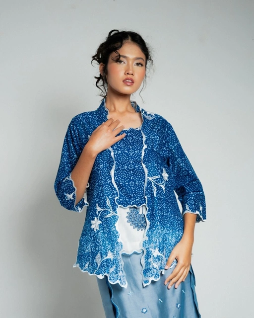 BOOLAO Outer Kebaya Batik Cap Detachable (Kebaya Bongkar Pasang)