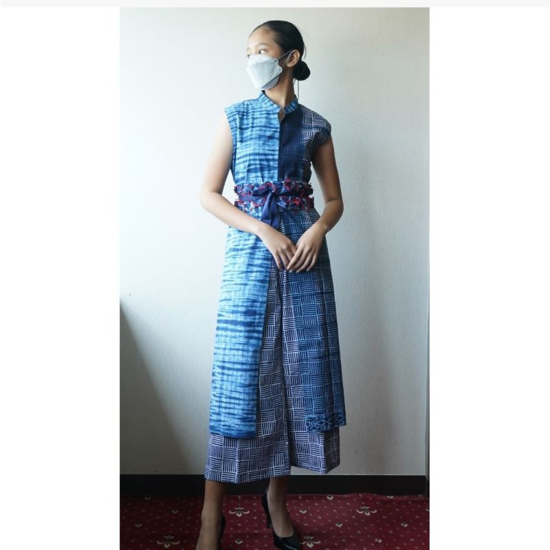 BOOLAO Outer Panjang Tie Dye on Batik Arajime (Cardigan Shibori Batik)