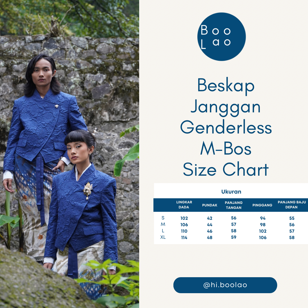 BOOLAO Beskap Janggan Genderless M-Boss - Navy