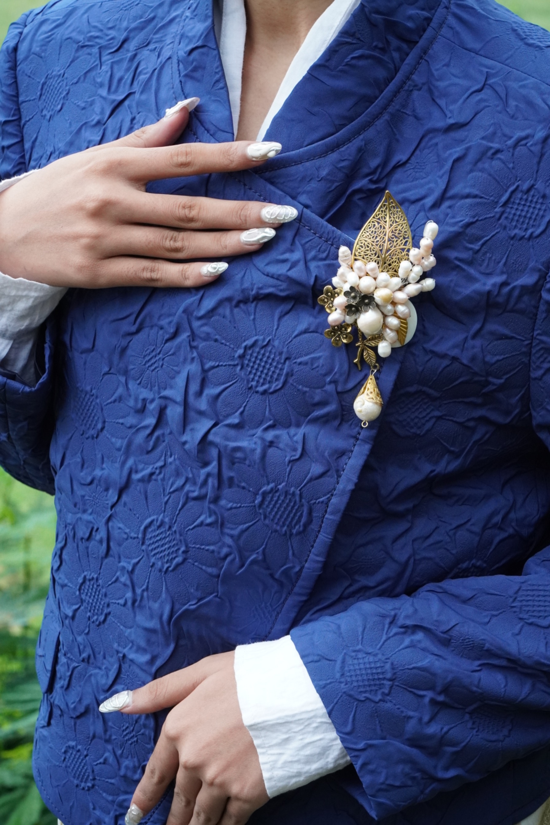 BOOLAO Beskap Janggan Genderless M-Boss - Navy