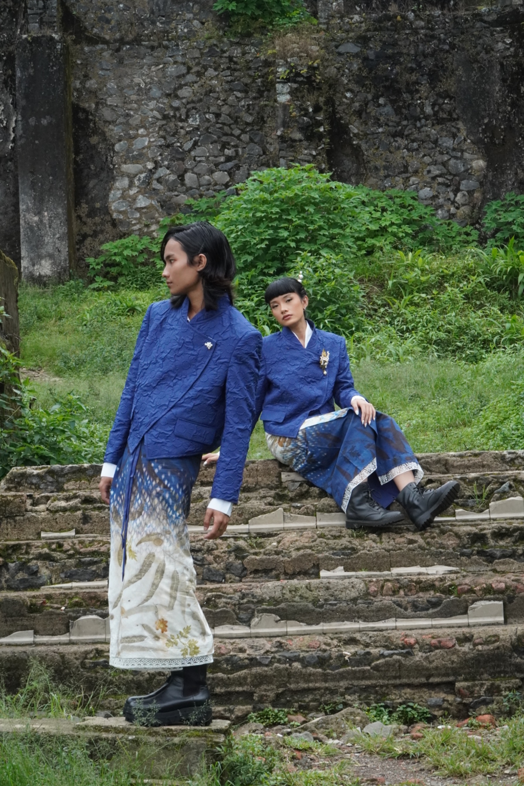 BOOLAO Beskap Janggan Genderless M-Boss - Navy