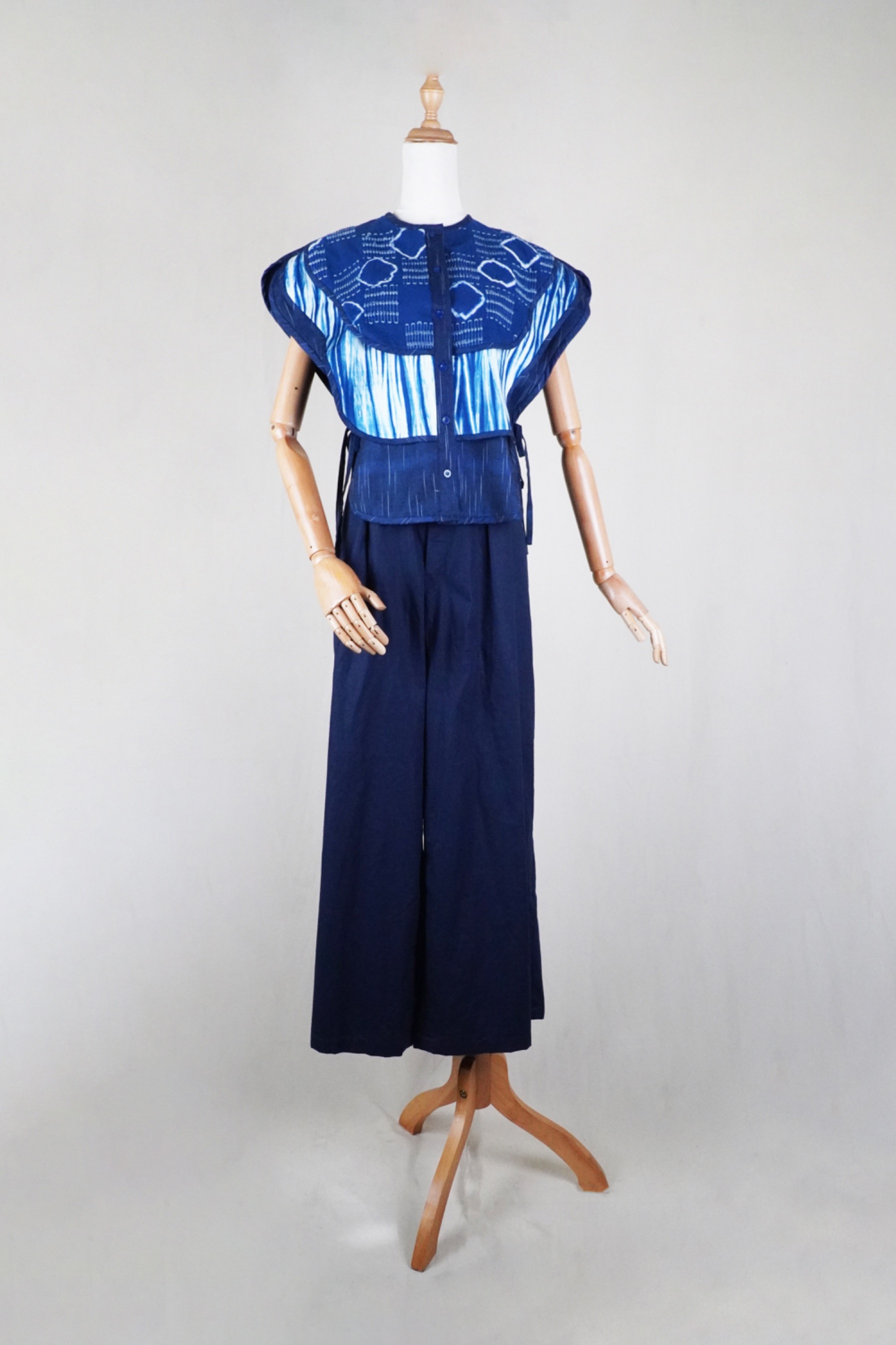BOOLAO Vest Lapis Shibori Tenun