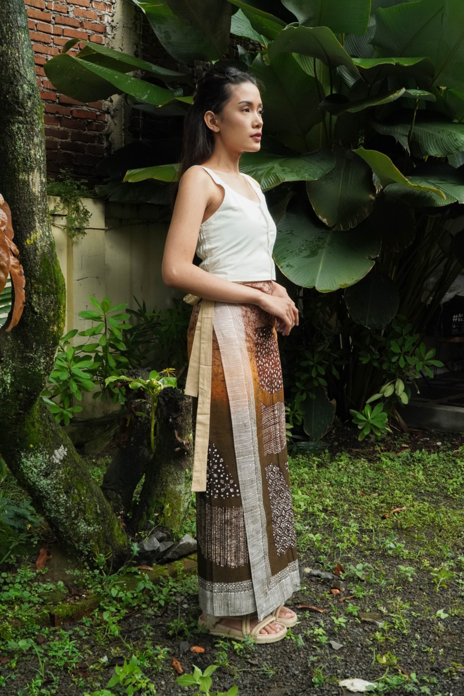 BOOLAO Lembayung Saroong wrap Skirt - Lembayung Coklat