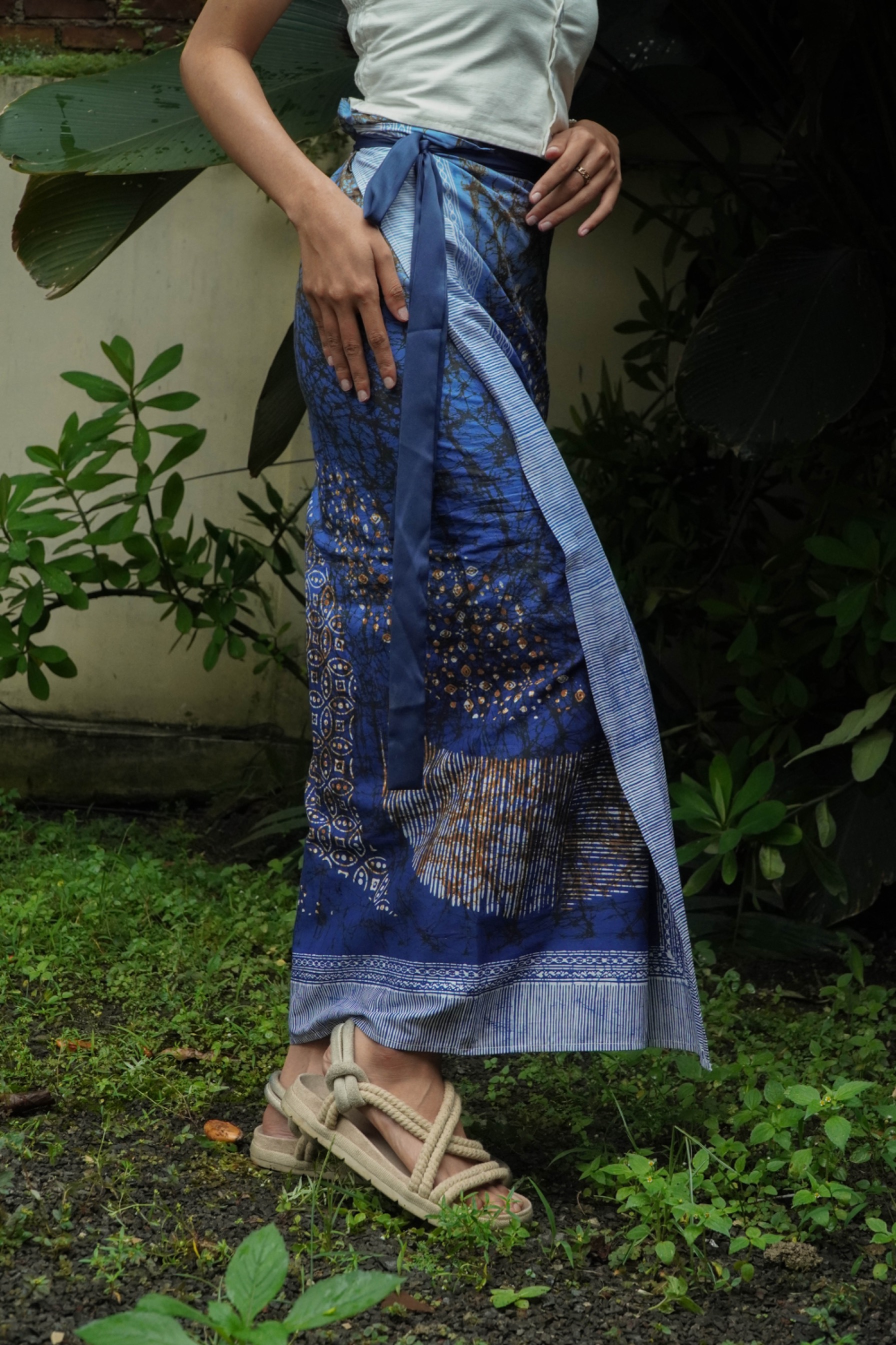 BOOLAO Lembayung Saroong Wrap Skirt - Lembayung Biru