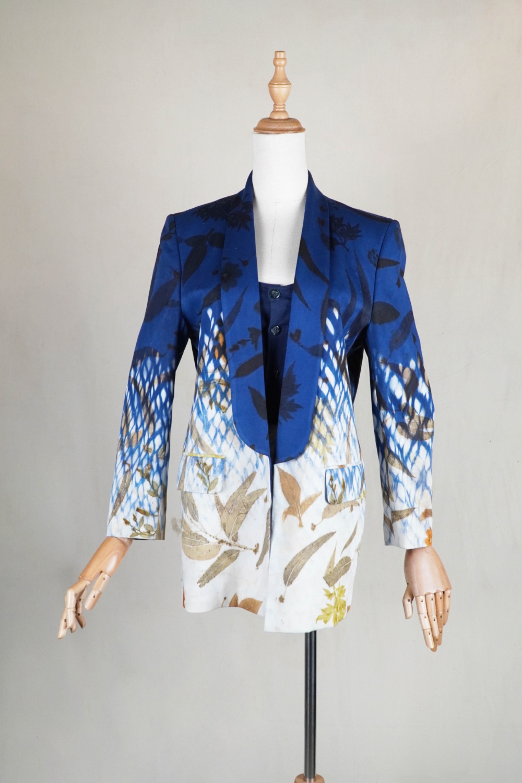 BOOLAO Shibori On Ecoprint BLAZER