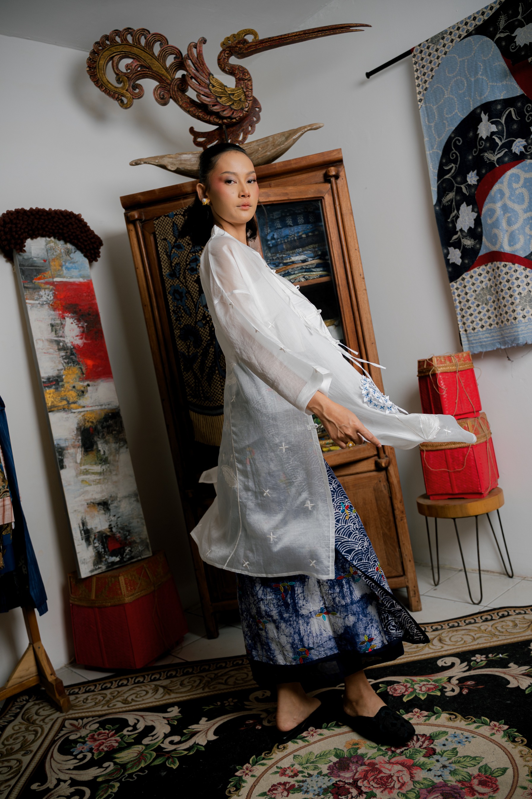 BOOLAO Kembang Borondong Kebaya Tunik Panjang