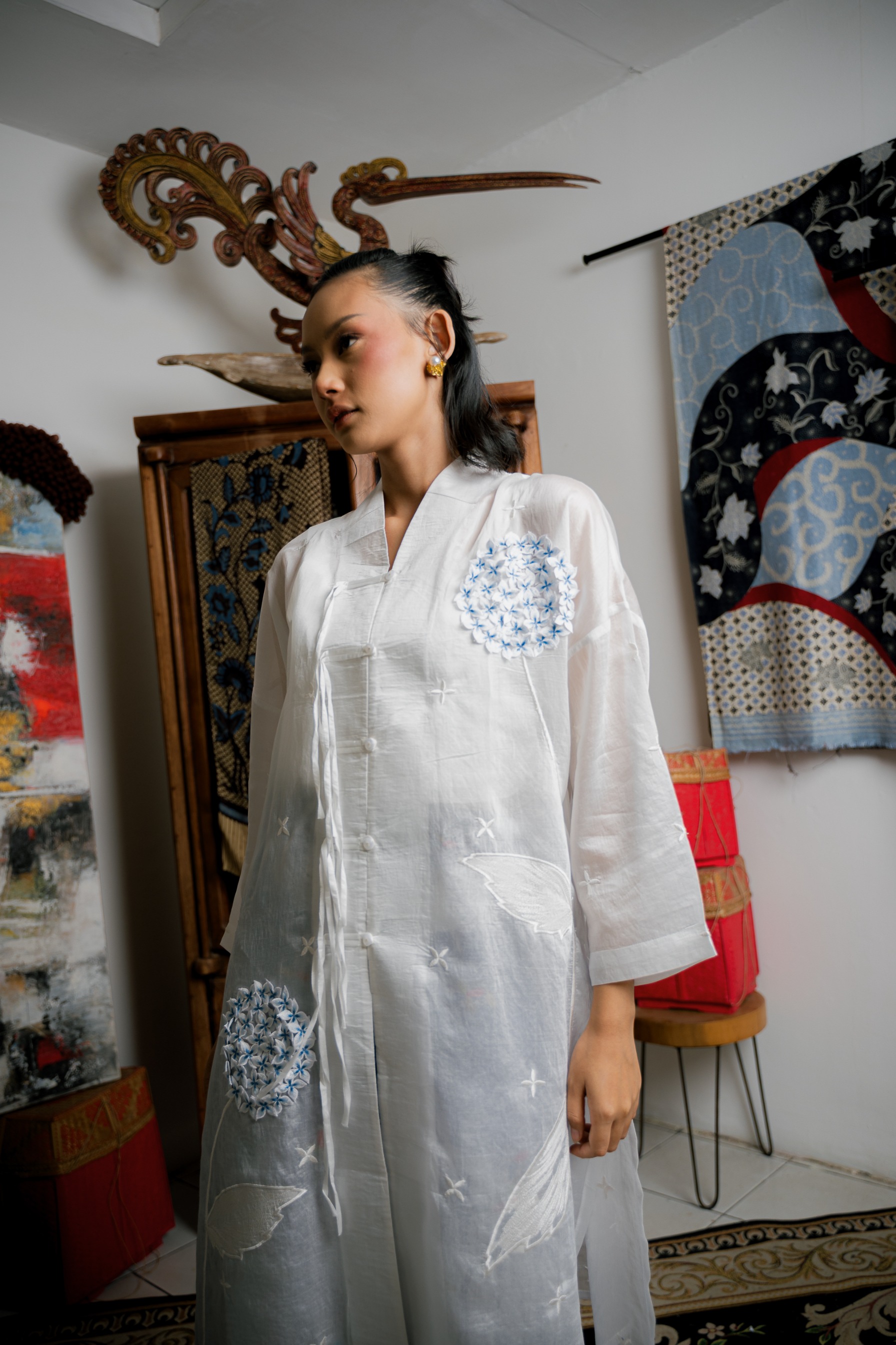 BOOLAO Kembang Borondong Kebaya Tunik Panjang
