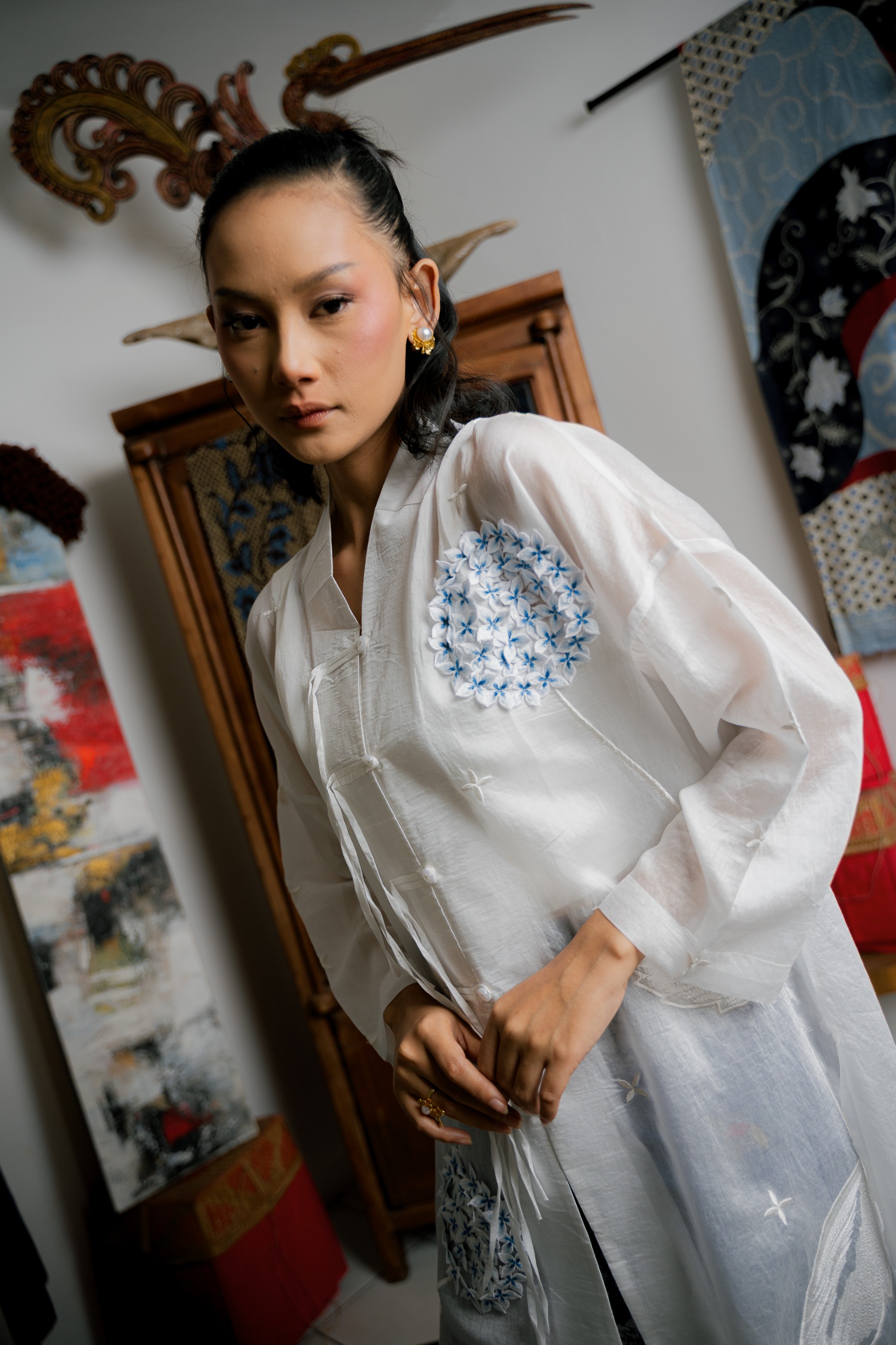 BOOLAO Kembang Borondong Kebaya Tunik Panjang