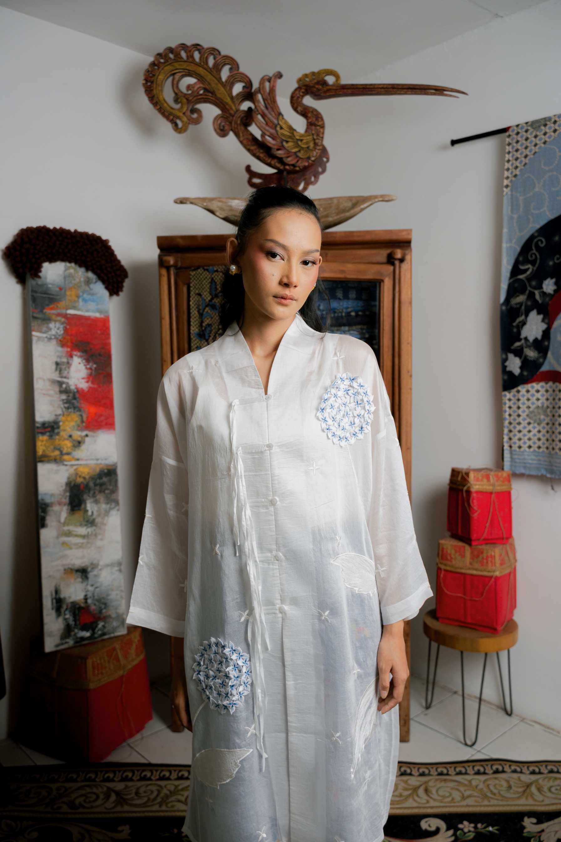 BOOLAO Kembang Borondong Kebaya Tunik Panjang